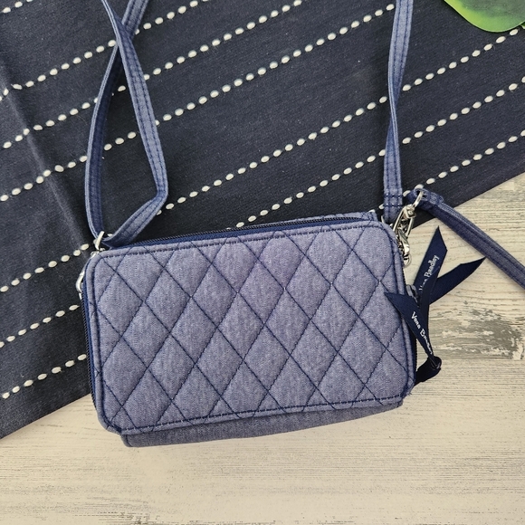 Vera Bradley 3-N-1 Crossbody Bag Moonlight Navy RFID - Picture 6 of 8